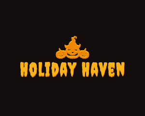 Halloween Pumpkin Holiday logo design