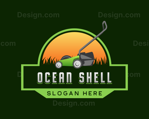 Lawn Mower Landscaping Logo