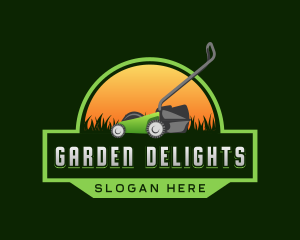 Lawn Mower Landscaping logo design