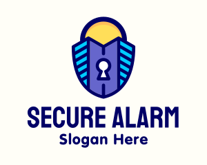 Realty Building Security Lock logo design