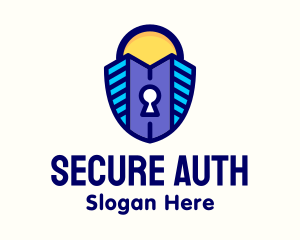 Realty Building Security Lock logo design