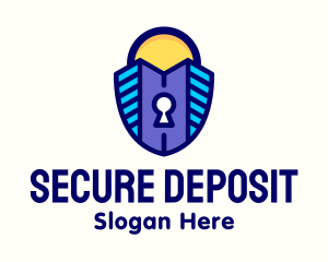 Realty Building Security Lock logo design