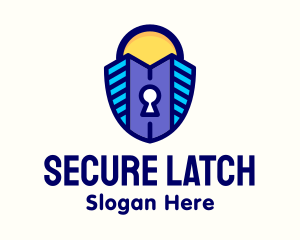 Realty Building Security Lock logo design