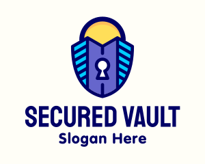 Realty Building Security Lock logo design