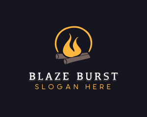 Fire Bonfire Flame logo design