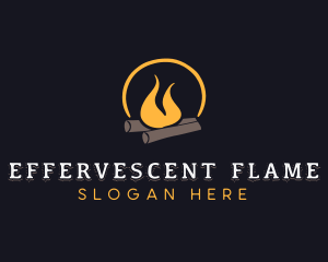 Fire Bonfire Flame logo design