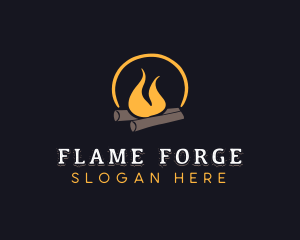 Fire Bonfire Flame logo design