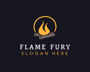 Fire Bonfire Flame logo design