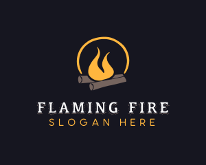 Fire Bonfire Flame logo design