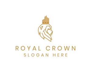 Lion Royal Crown logo design