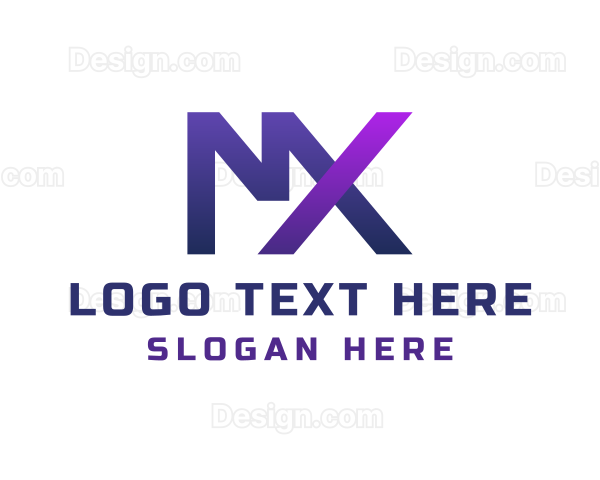 Company Letter MX Monogram Logo