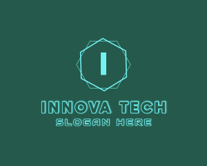 Tech Cyber Hexagon logo design