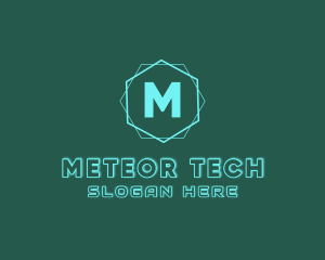 Tech Cyber Hexagon logo design