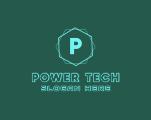 Tech Glowing Hexagon logo