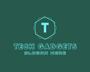 Tech Cyber Hexagon logo design