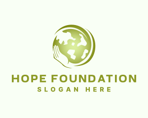 Globe Hands Foundation logo design