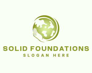 Globe Hands Foundation logo design