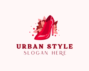 Floral High Heels Shoe logo