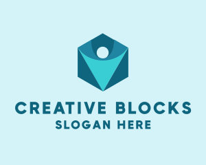 Creative Person Hexagon logo design