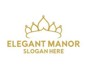 Elegant Tiara Crown logo design