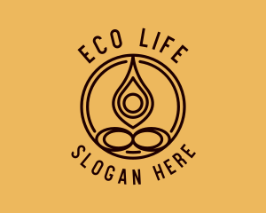 Organic Yoga Meditation logo design