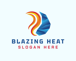 Ice Flame Heat logo design