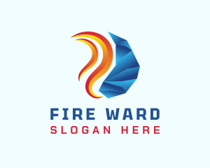 Ice Flame Heat logo design