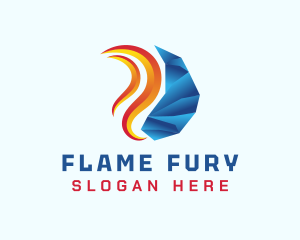 Ice Flame Heat logo design