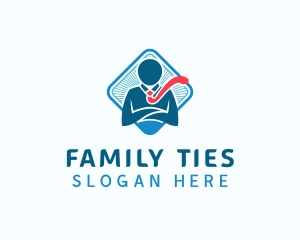 Businessman Tie Employee logo design