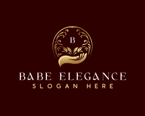 Elegant Cosmetics Hand logo design