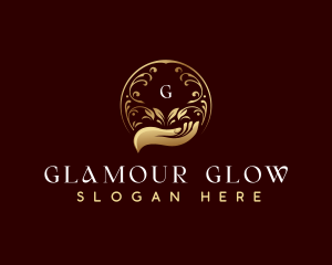 Elegant Cosmetics Hand logo design