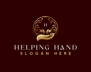 Elegant Cosmetics Hand logo design