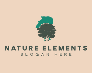 White Oak Nature Tree logo design