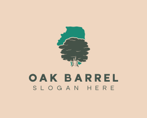 White Oak Nature Tree logo design