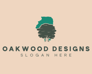 White Oak Nature Tree logo design