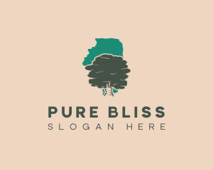 White Oak Nature Tree logo design