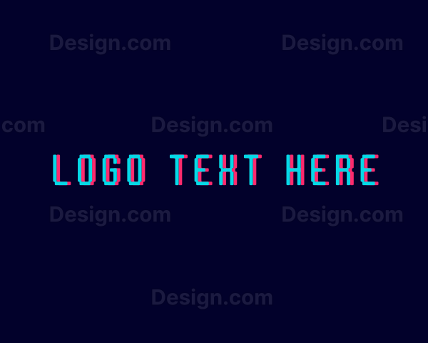 Digital Tech Glitch Logo