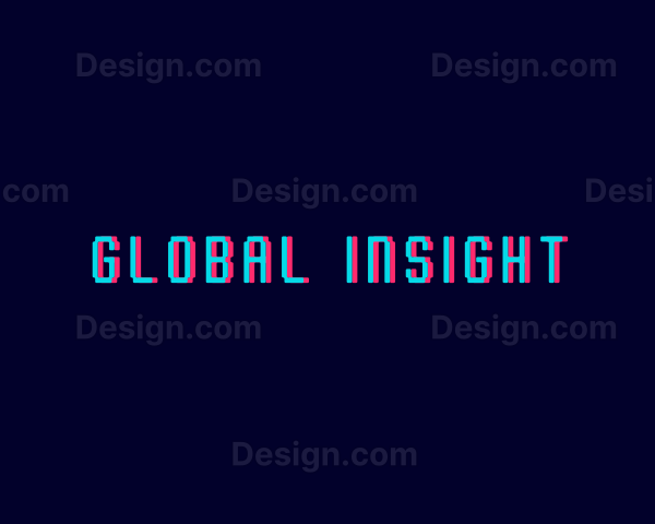 Digital Glitch 3D Logo
