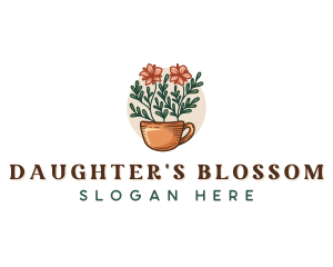 Flower Cup Gardening logo design