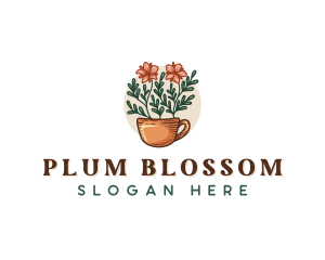 Flower Cup Gardening logo design