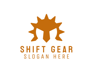 Gear Helmet Spikes logo design