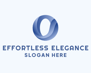 Business Wave Firm Letter O logo design