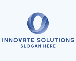 Business Wave Firm Letter O logo design