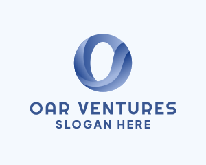 Business Wave Firm Letter O logo design