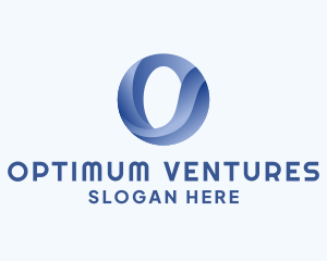 Business Wave Firm Letter O logo design