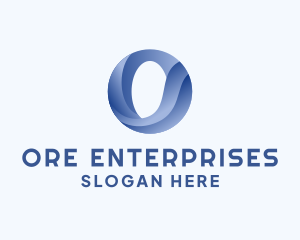 Business Wave Firm Letter O logo design