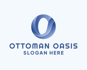 Business Wave Firm Letter O logo design