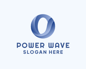 Business Wave Firm Letter O logo design