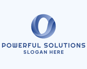 Business Wave Firm Letter O logo design