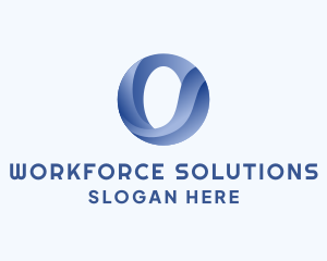 Business Wave Firm Letter O logo design